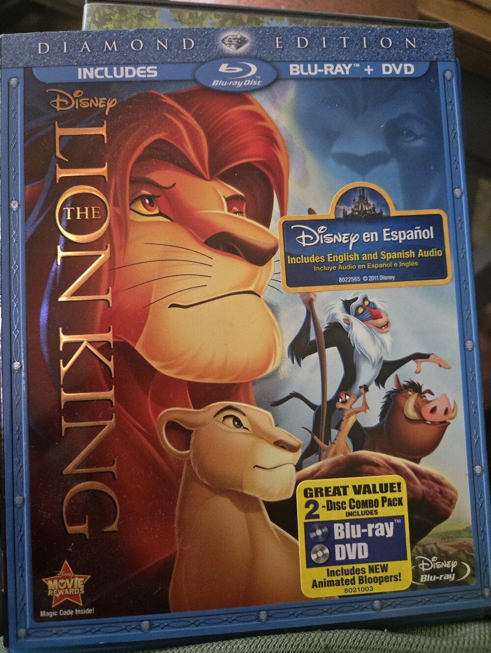 The Lion King dvd and blu-Ray  Diamond Edition